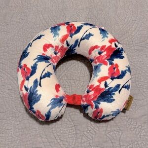 Ellen Tracy Floral Travel Neck Pillow with Removable Cover